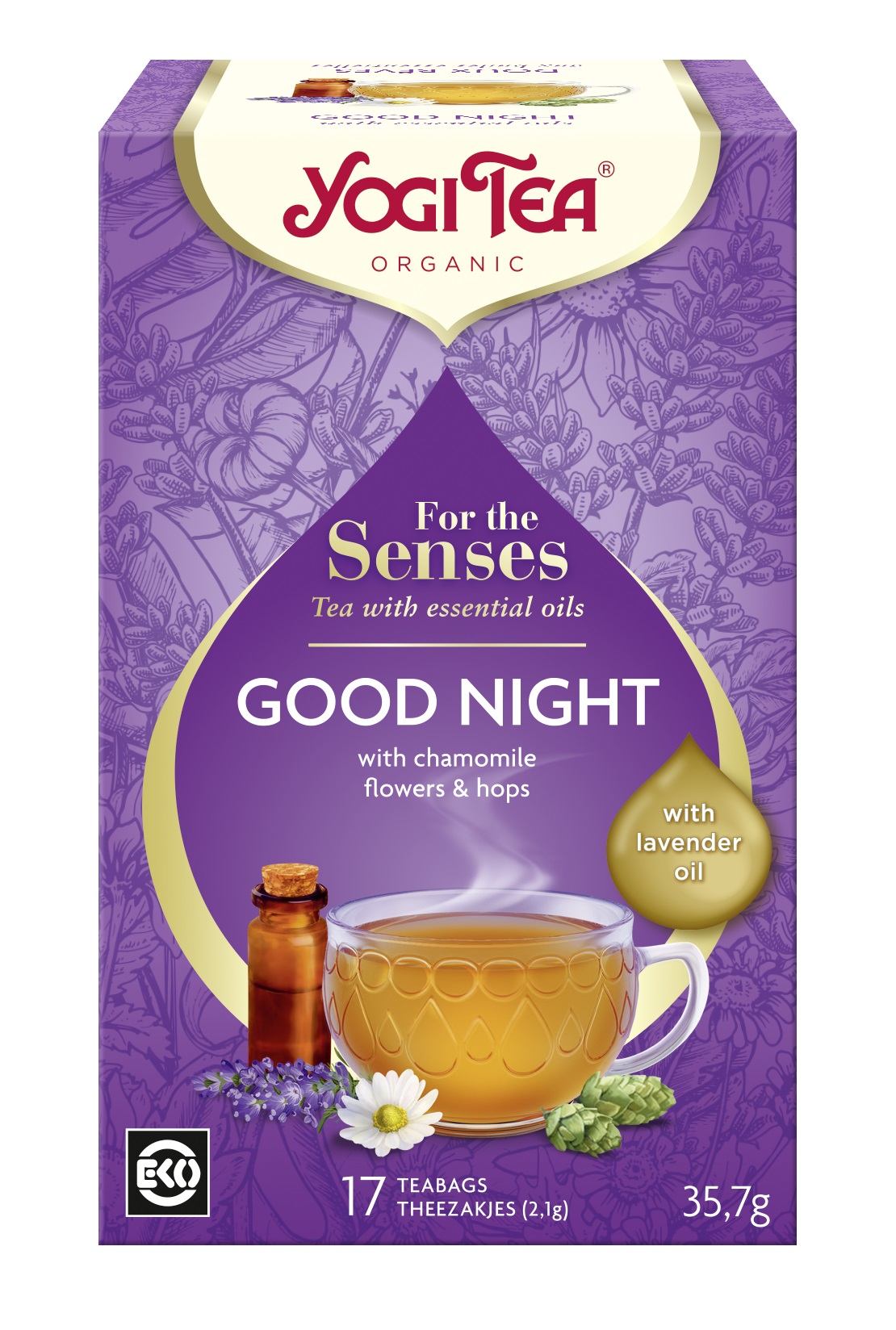 Yogi Tea Βιολογικό Τσάι Senses Good Night 17 Φακελάκια